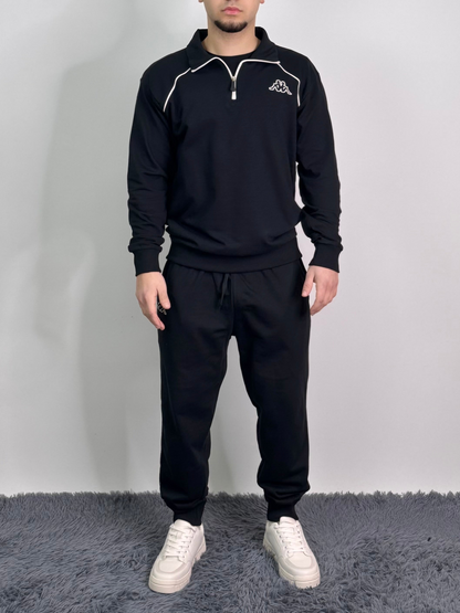 Tuta kappa comoda in cotone garzato