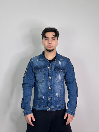 Giacca di jeans con microrotture