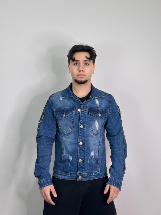 Giacca di jeans con microrotture