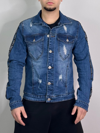 Giacca di jeans con microrotture