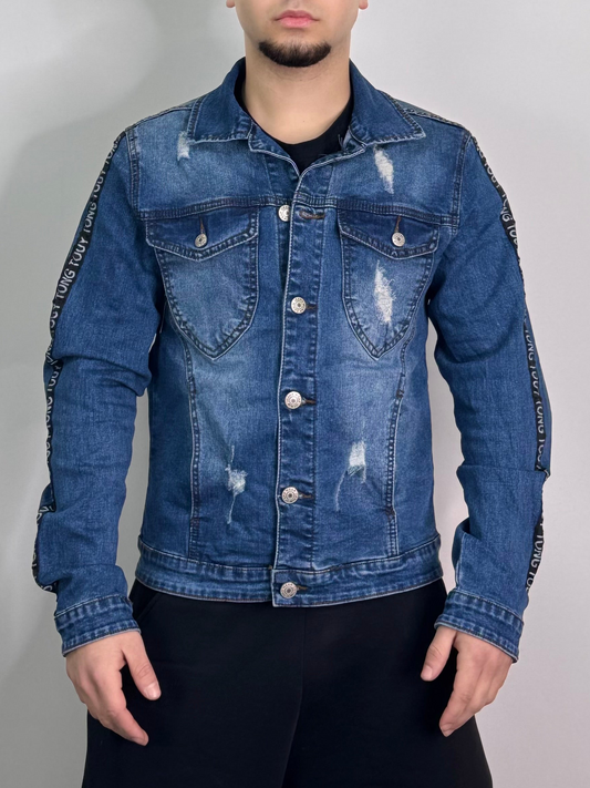 Giacca di jeans con microrotture