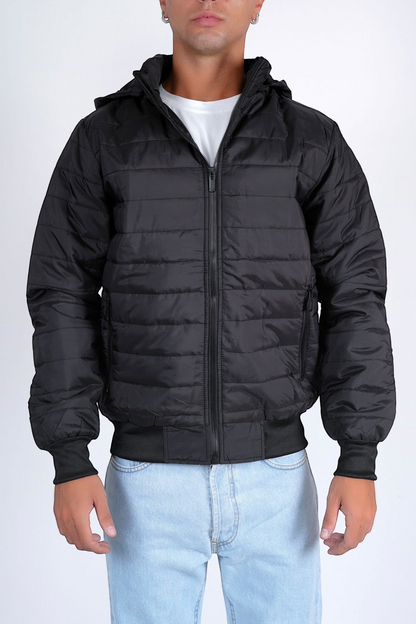 Piumino 100 gr con zip e cappuccio staccabile