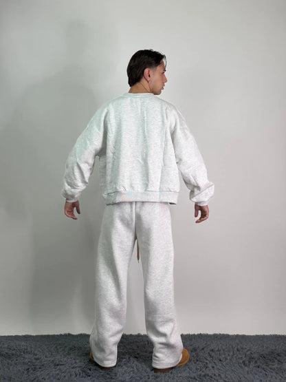 Tuta italiana cotone calda girocollo over baggy