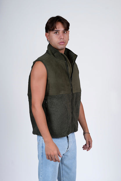 Smanicato in pile verde MAZZOCCHI