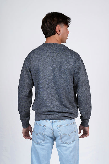 Polo mezza zip grigio GILMOUR