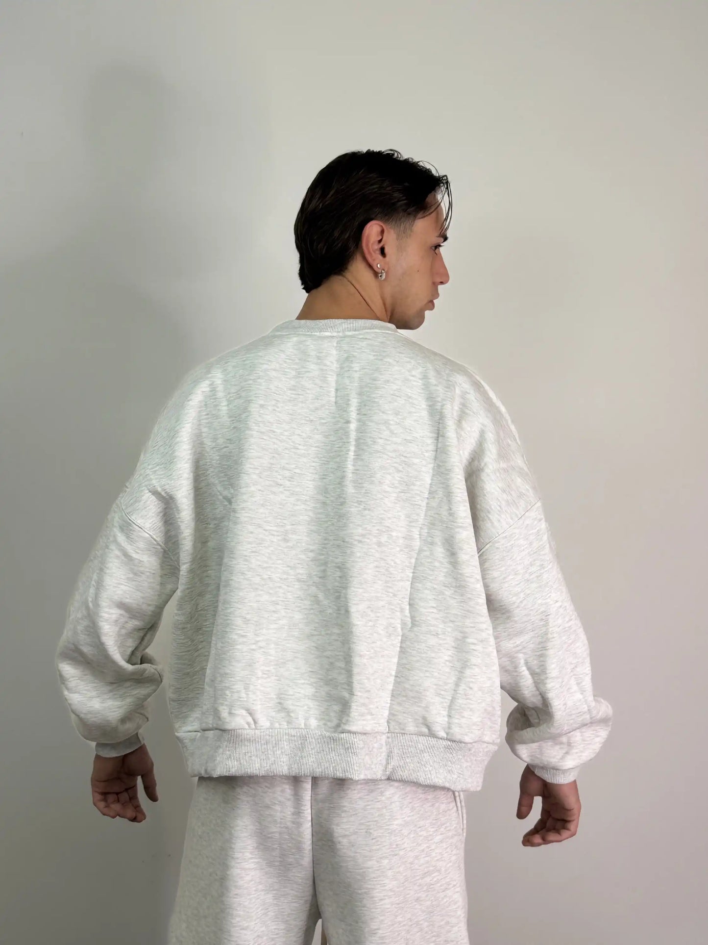 Tuta italiana cotone calda girocollo over baggy