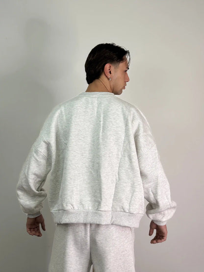 Tuta italiana cotone calda girocollo over baggy