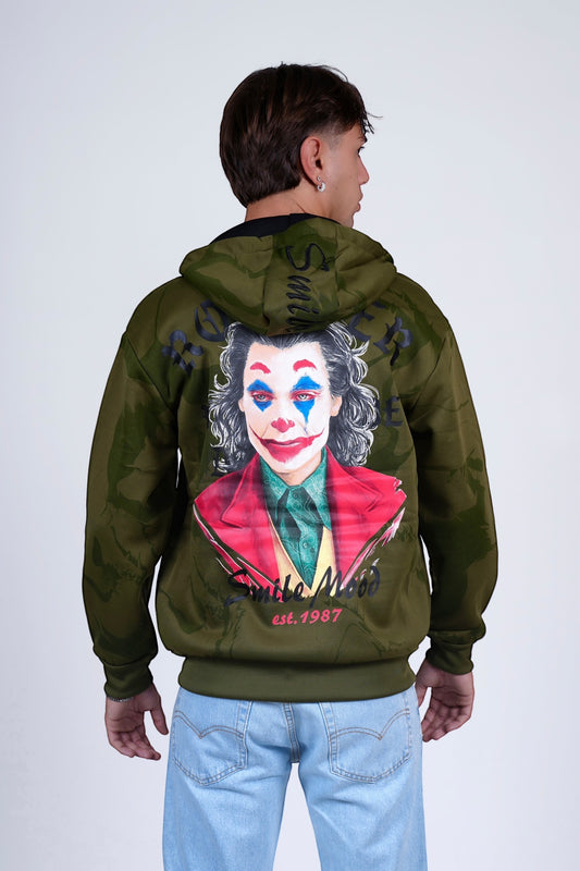 Felpa felpata verde JOKEZIP