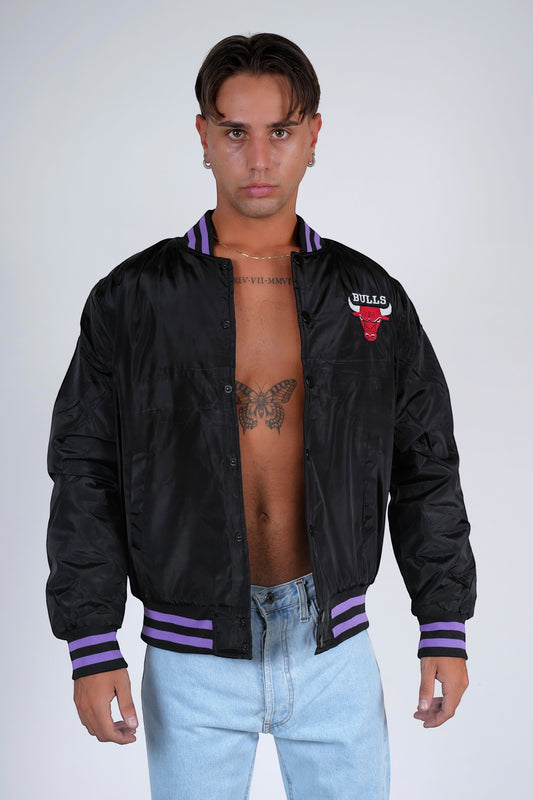College imbottito nero/viola B#LLS