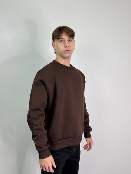 Felpa italiana calda girocollo boxy fit oversize