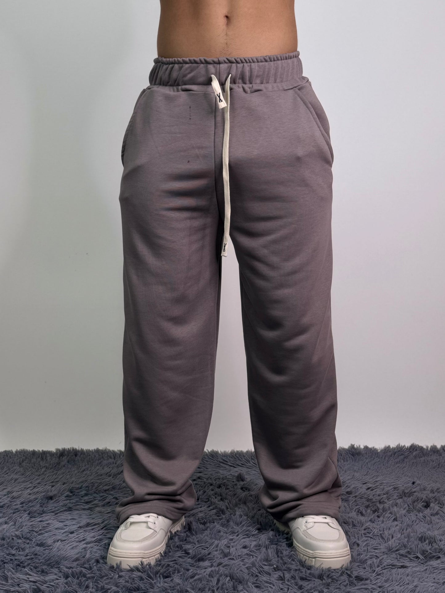 Pantatuta garzato baggy fit cotone italiano