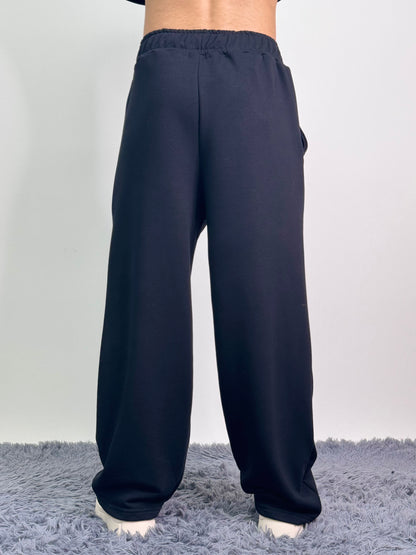 Pantatuta garzato baggy fit cotone italiano