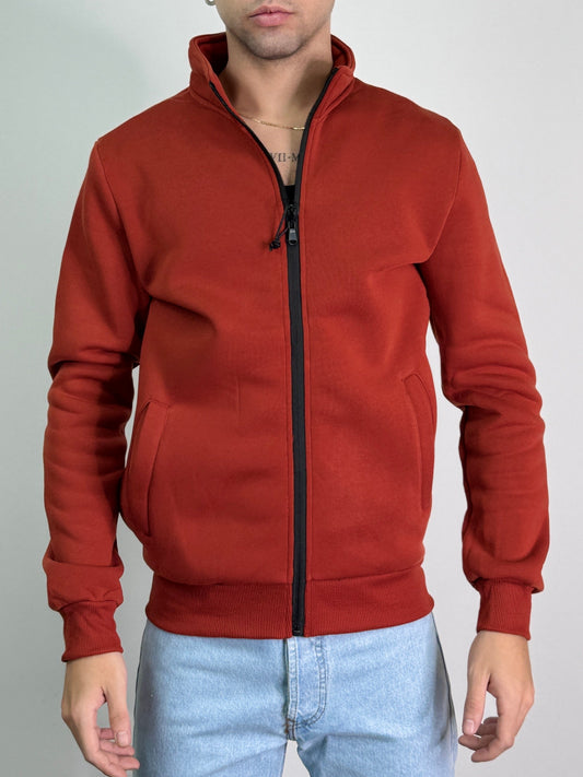 Felpa cotone felpata con zip