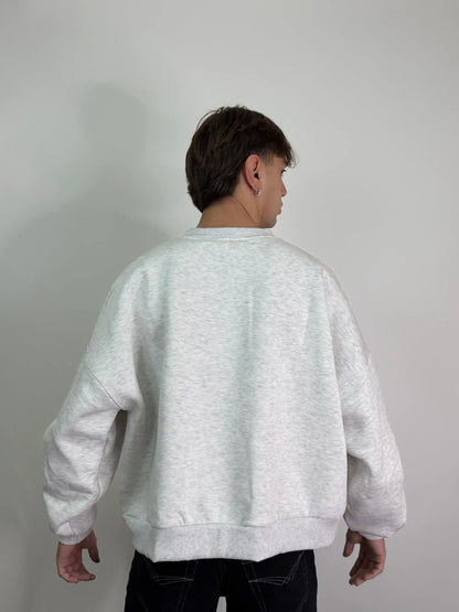 Felpa italiana calda girocollo boxy fit oversize