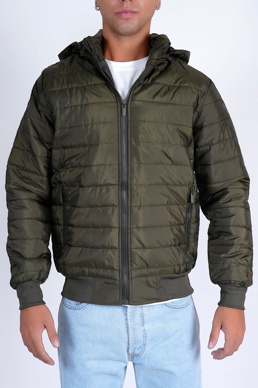 Piumino 100 gr con zip e cappuccio staccabile