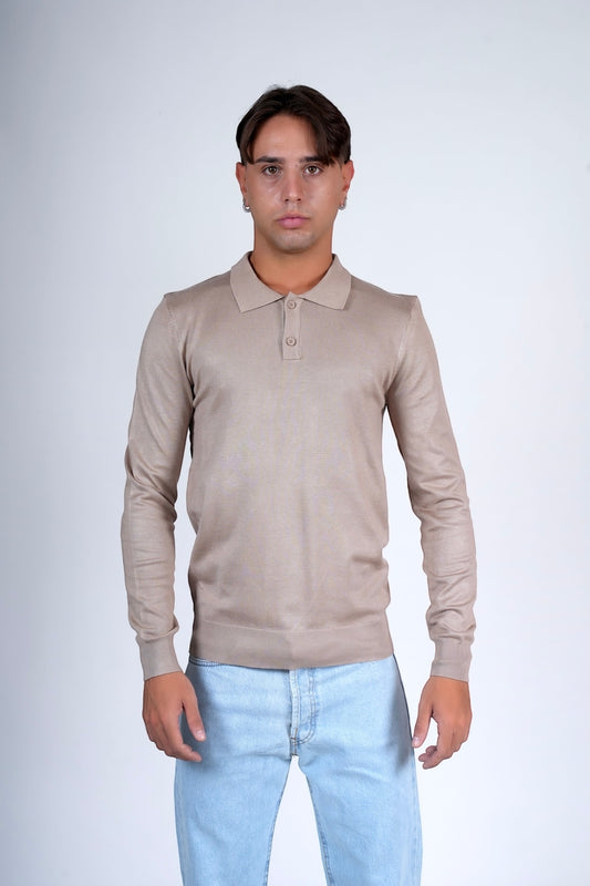 Polo lunga beige YAMAN