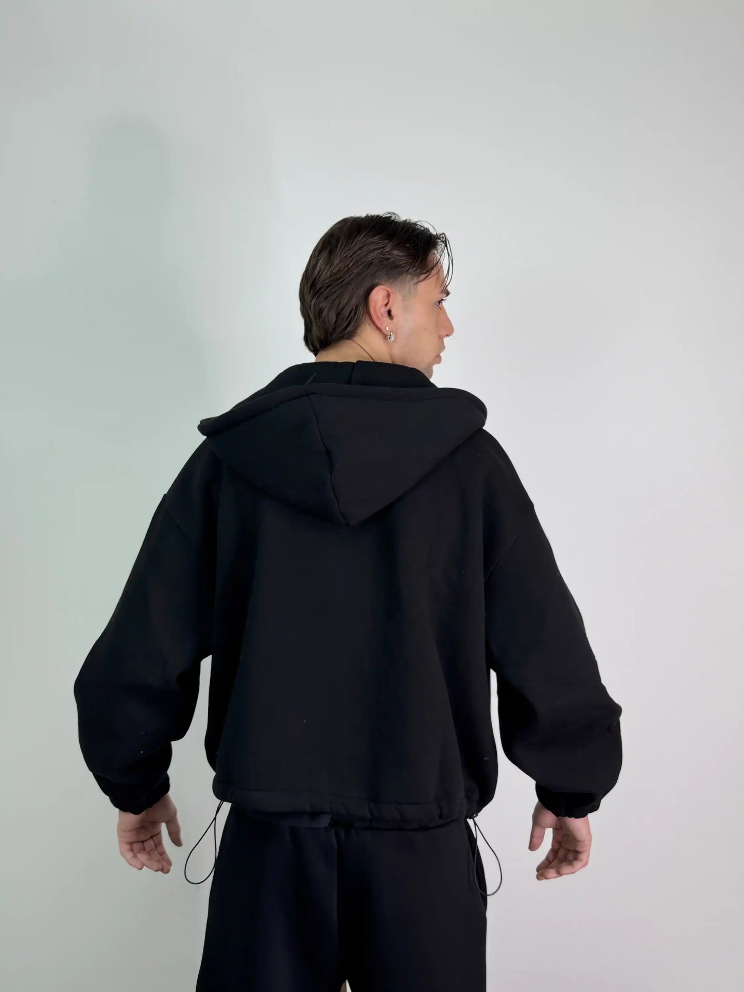 Tuta italiana cotone calda zip oversize baggy