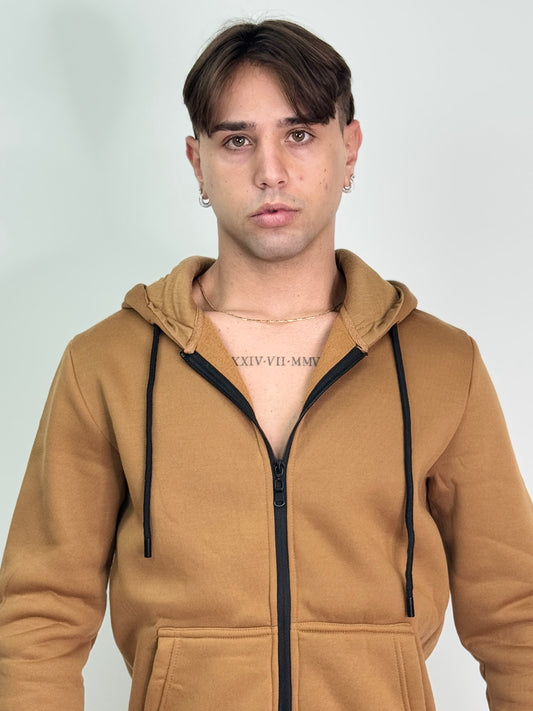 Felpa cammello POLK