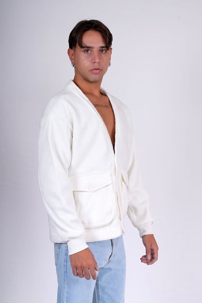 Cardigan TEDDINO Bianco
