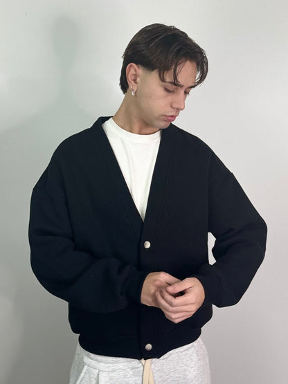 Cardigan Cotone Felpato Italiano