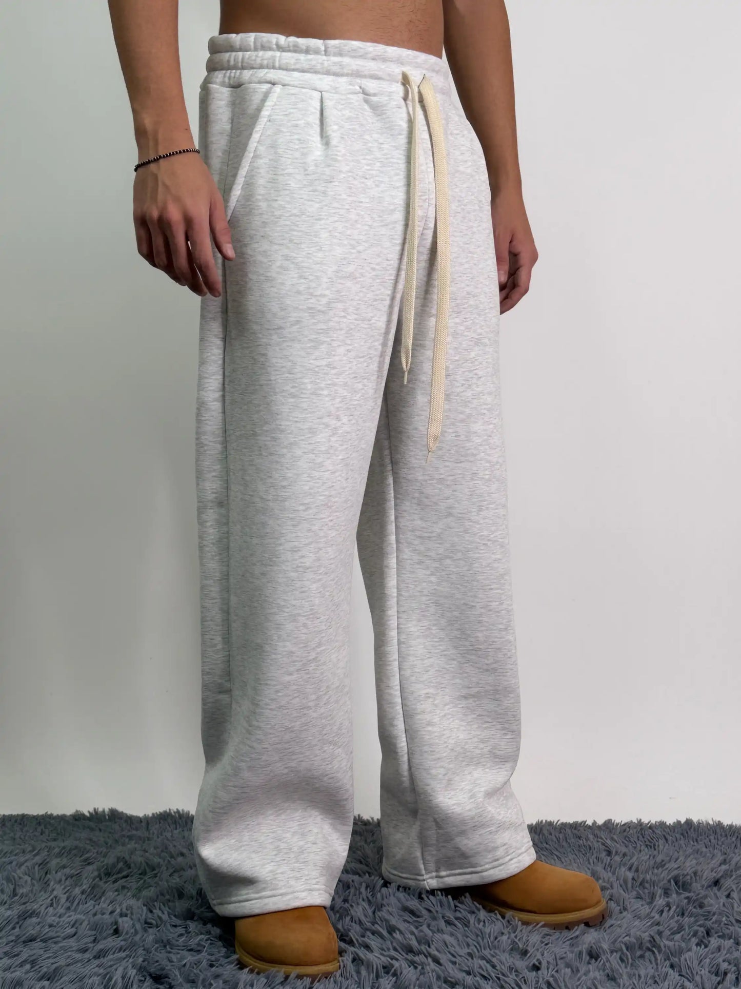 Pantalone tuta italiano cotone felpato over baggy