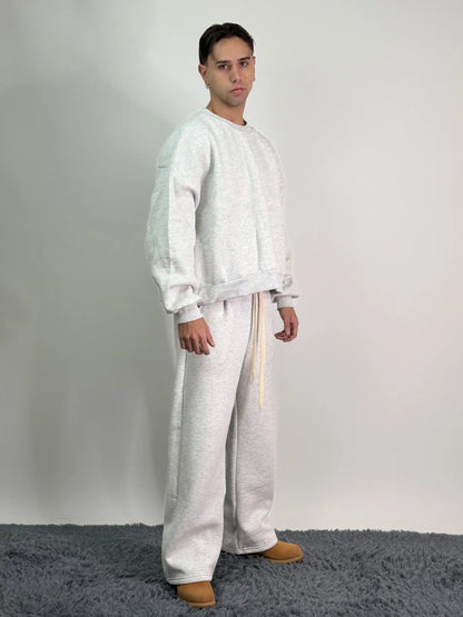 Tuta italiana cotone calda girocollo over baggy