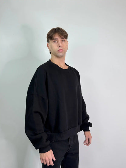 Felpa italiana calda girocollo boxy fit oversize