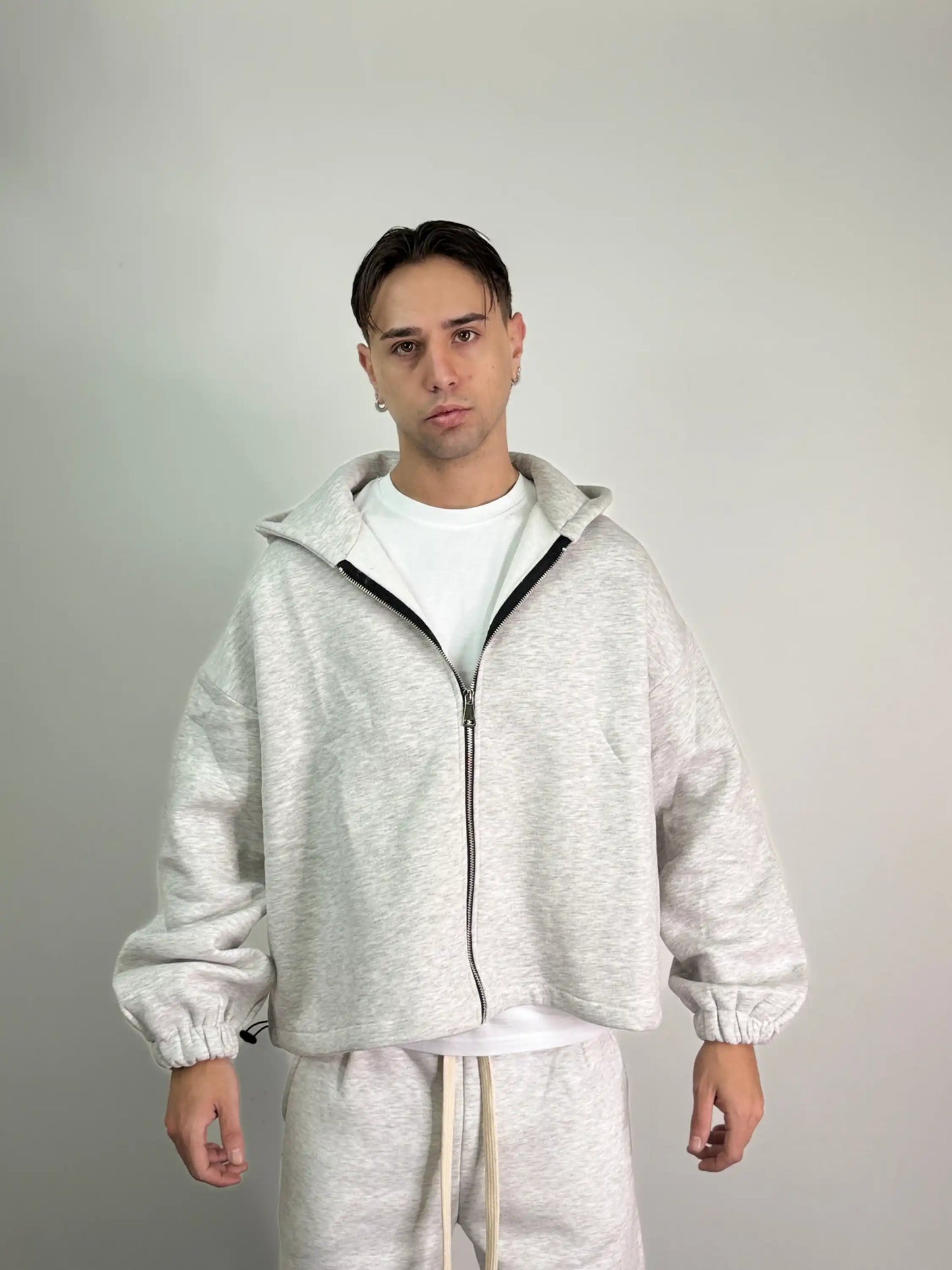 Tuta italiana cotone calda zip oversize baggy