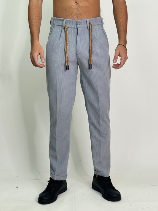 Pantalaccio velluto grigio CARDONA