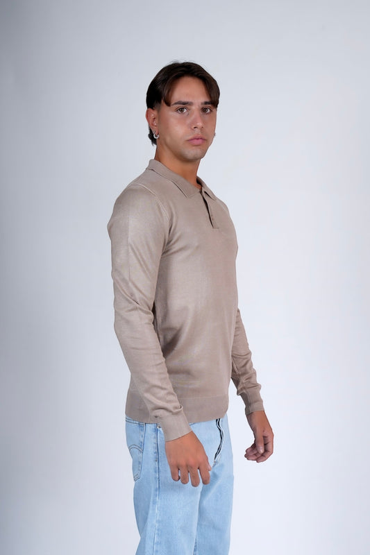 Polo lunga beige YAMAN