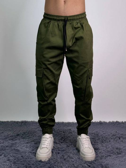 Pantalone cargo cotone leggero tasconi