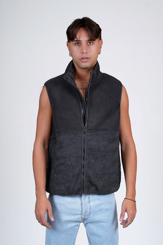 Smanicato in pile grigio MAZZOCCHI