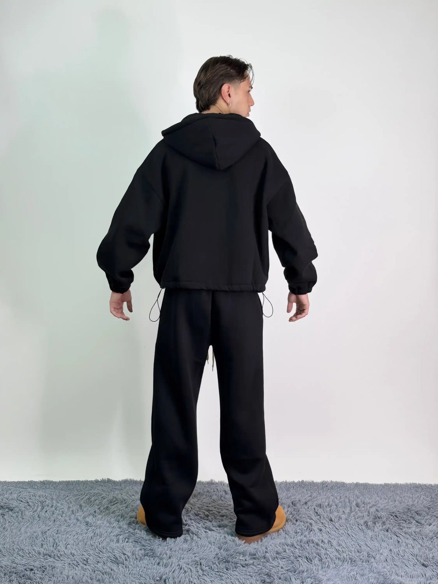 Tuta italiana cotone calda zip oversize baggy