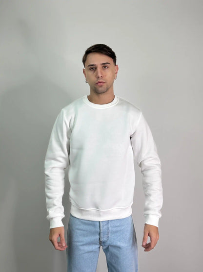 Felpa cotone felpata girocollo