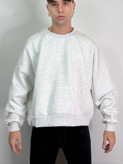 Felpa italiana calda girocollo boxy fit oversize