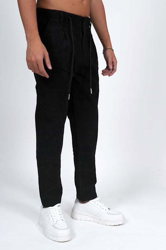 Pantalone velluto nero SIMEONE