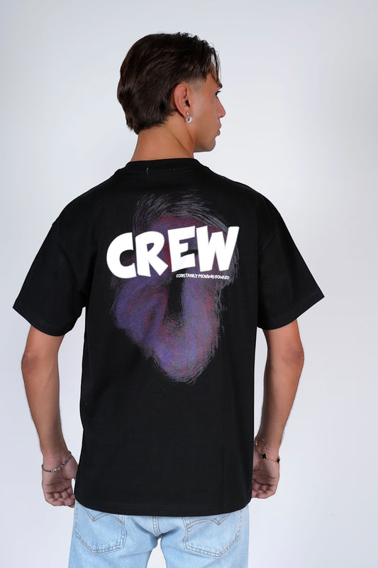 T-shirt oversize Nero CREW