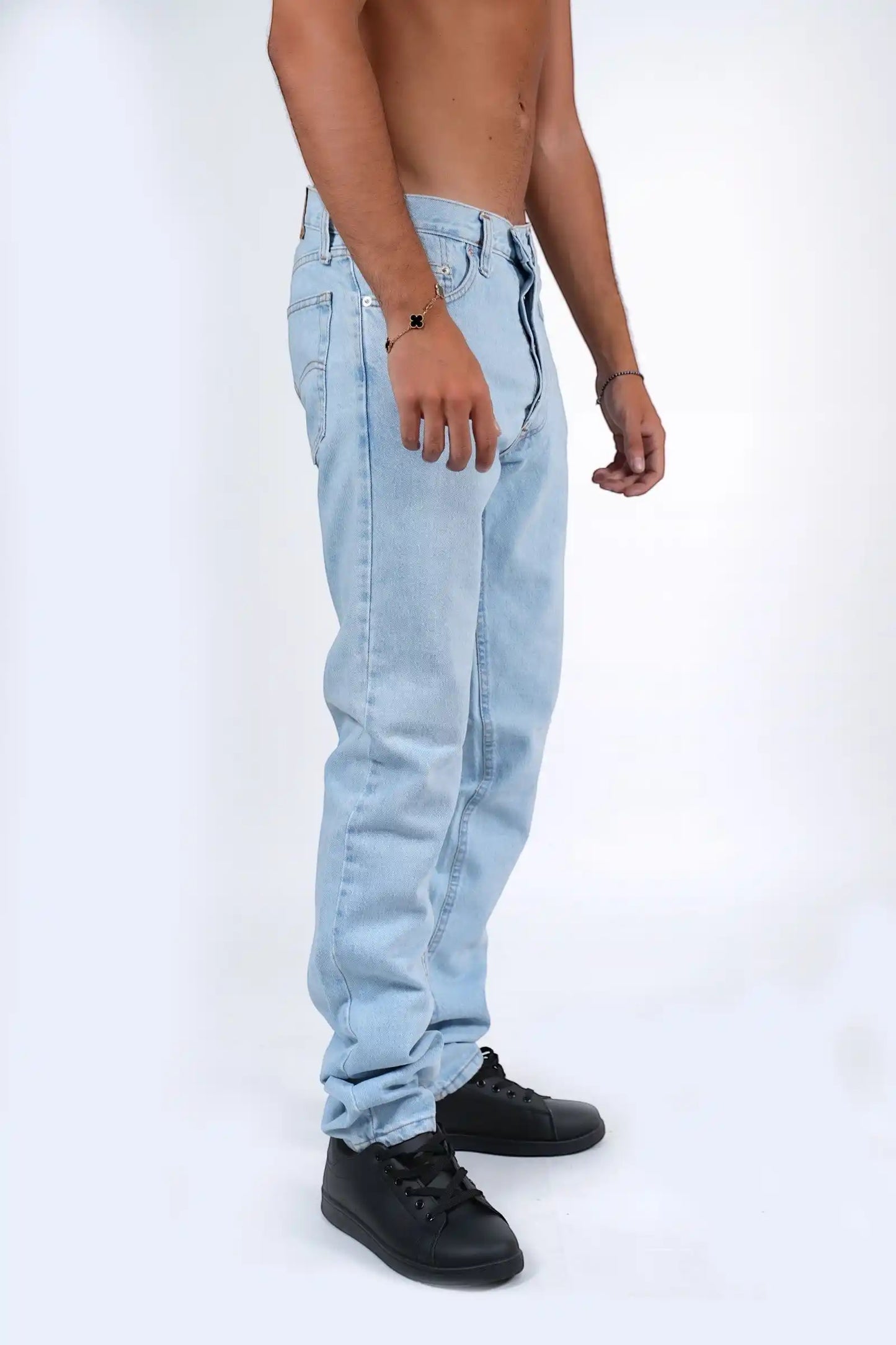 Jeans cotone italiano baggy basic