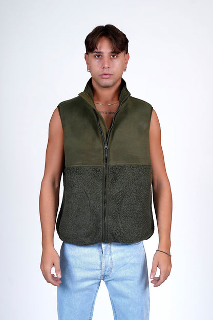 Smanicato in pile verde MAZZOCCHI