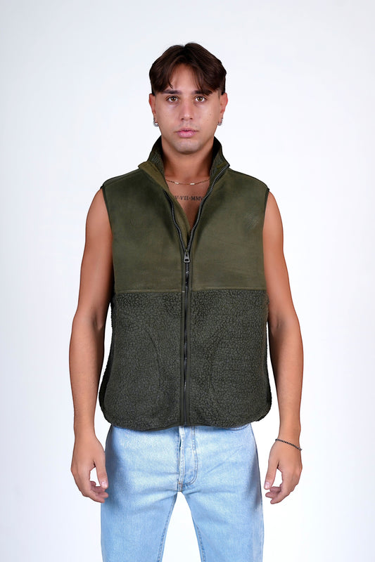 Smanicato in pile verde MAZZOCCHI