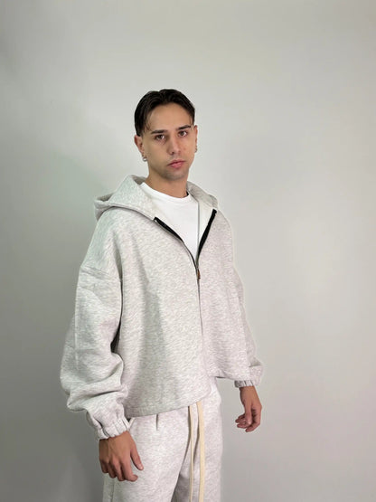 Tuta italiana cotone calda zip oversize baggy