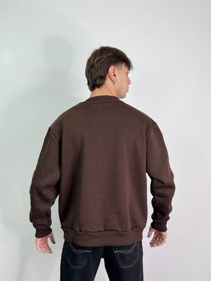 Felpa italiana calda girocollo boxy fit oversize