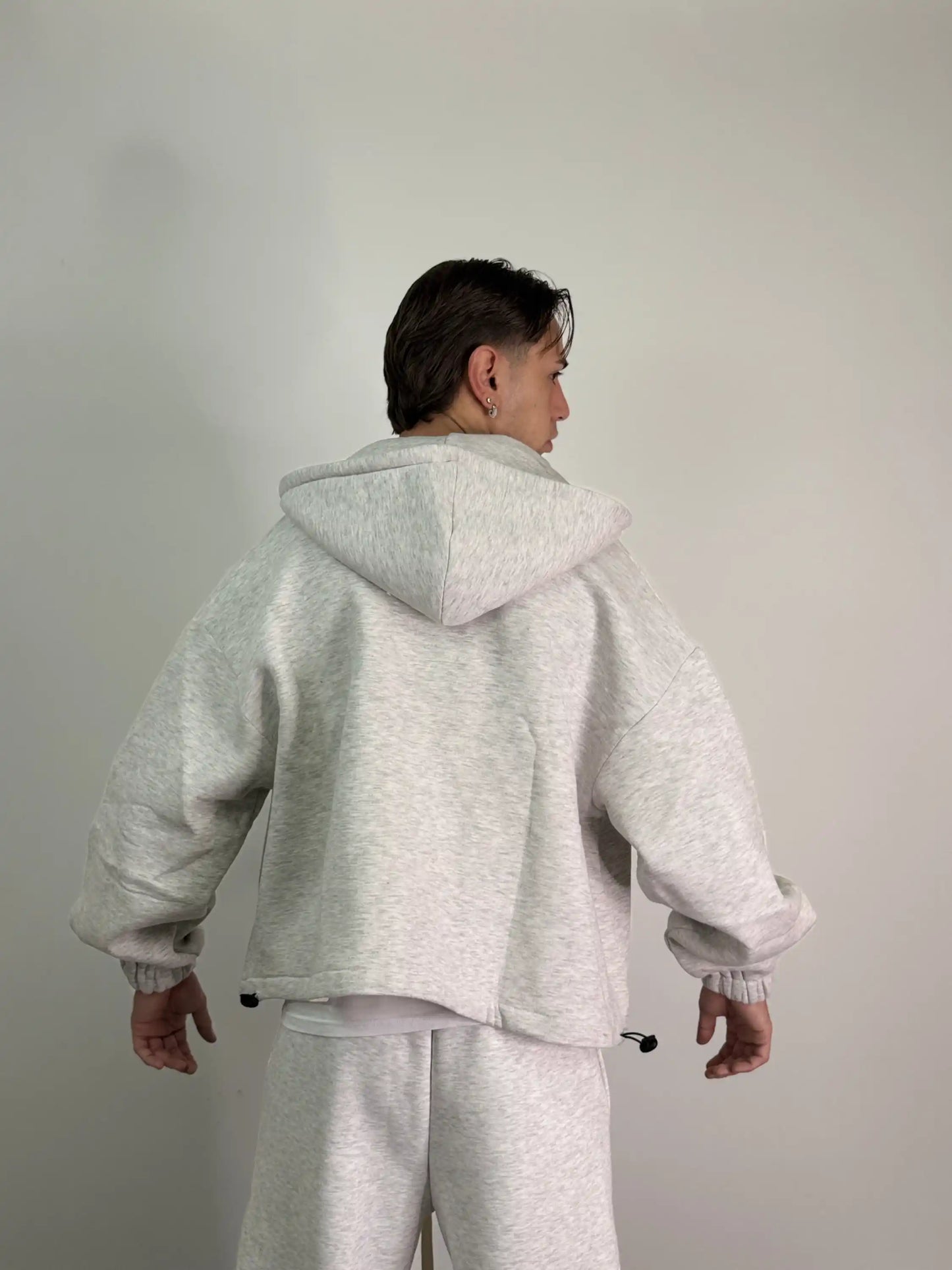 Tuta italiana cotone calda zip oversize baggy