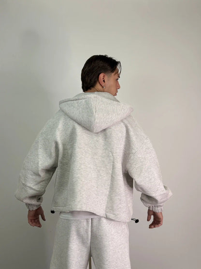 Tuta italiana cotone calda zip oversize baggy