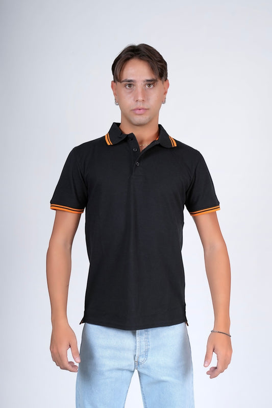 Polo piquet Nero APRIUM