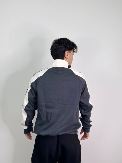 Felpa mezza zip sportiva garzata