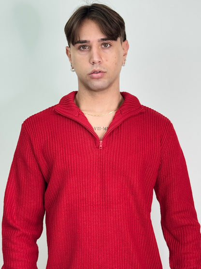 Maglione mezza zip rosso MESSI