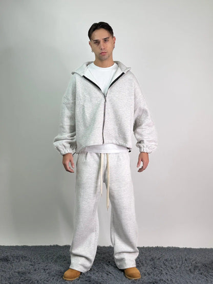 Tuta italiana cotone calda zip oversize baggy