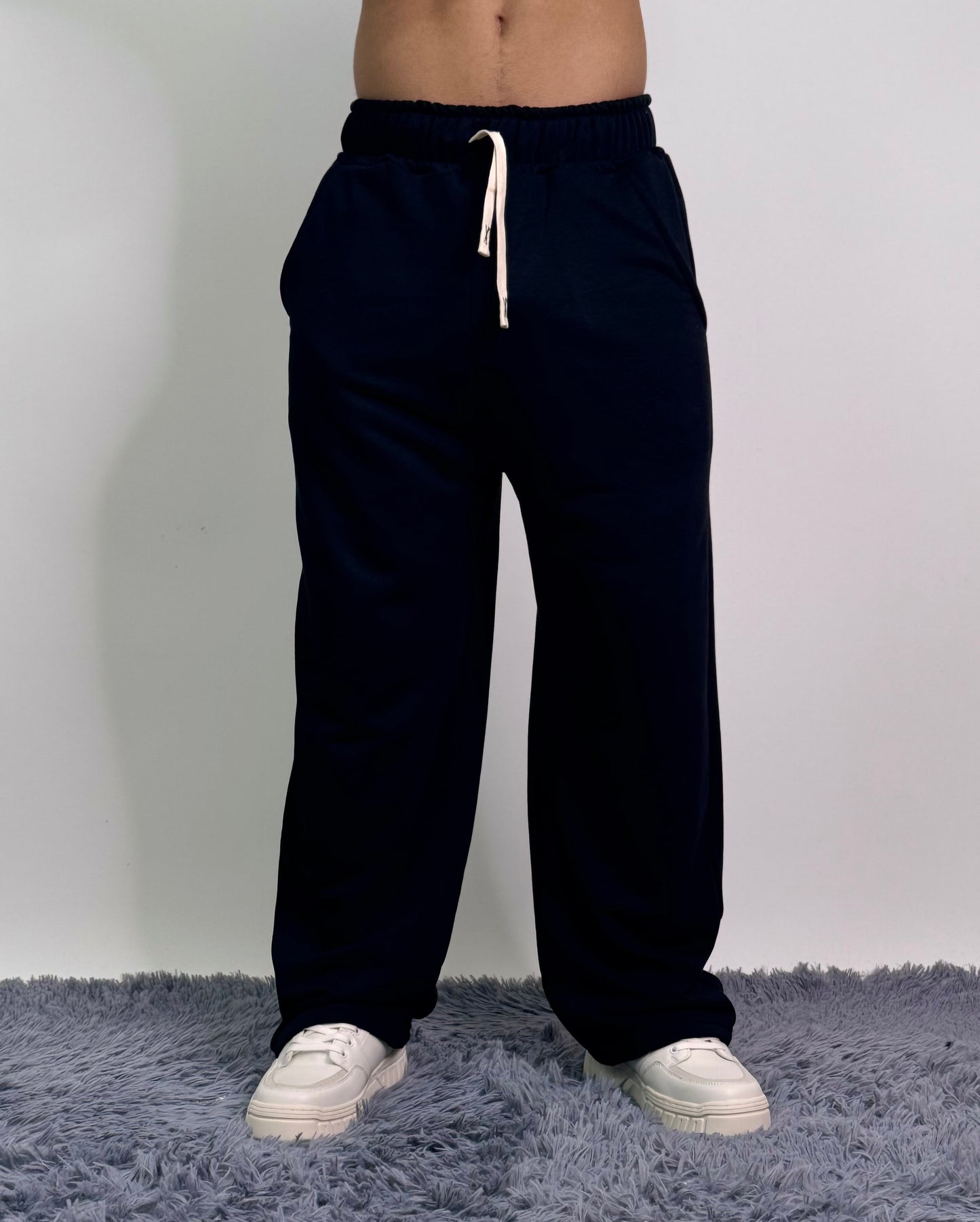 Pantatuta garzato baggy fit cotone italiano