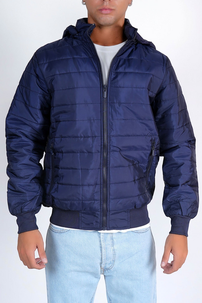 Piumino 100 gr con zip e cappuccio staccabile